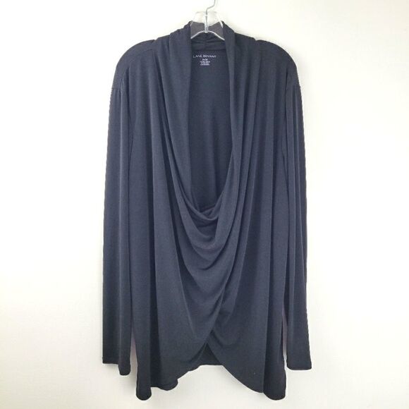 LANE BRYANT draped collar blouse - Picture 1 of 5